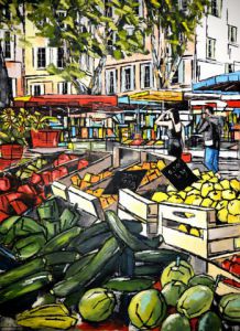 Voir le détail de cette oeuvre: marché de Aix en Provence